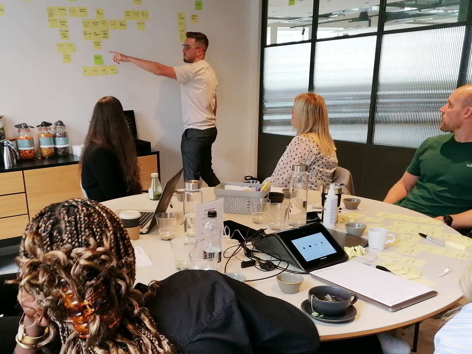 Executional team conducting a UX workshop