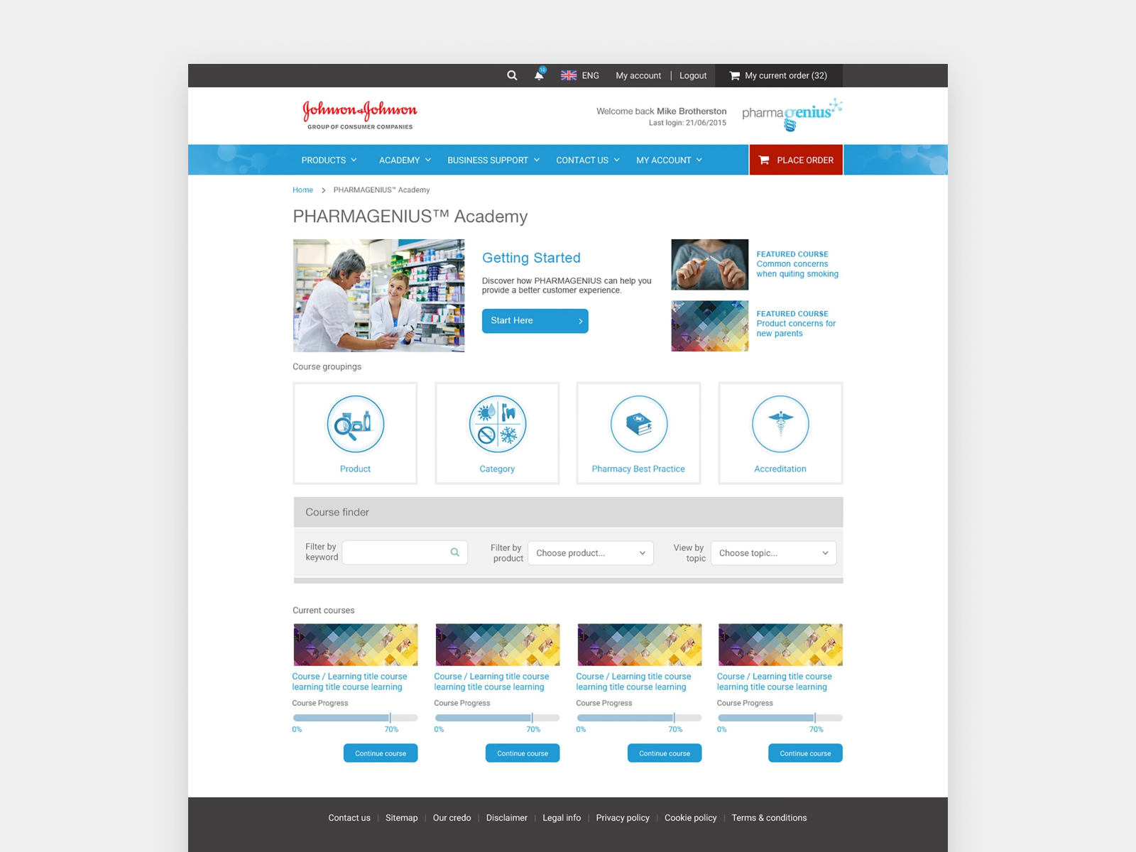 High-fidelity design for the PharmaGenius platform by Johnson & Johnson